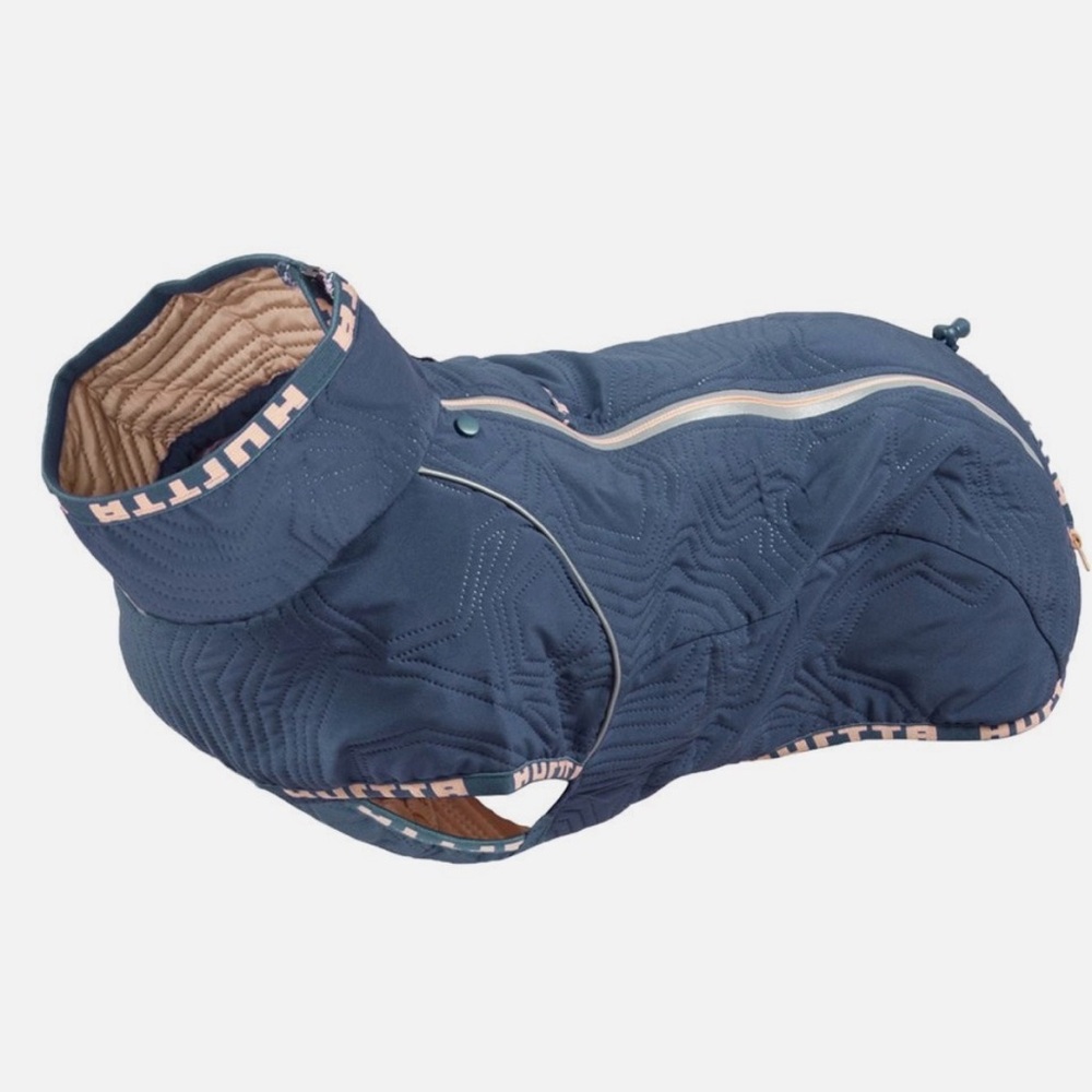 Hurtta Drizzle Coat-Blue Size 40XL (C)/ 16XL (In) - Picture 2 of 4